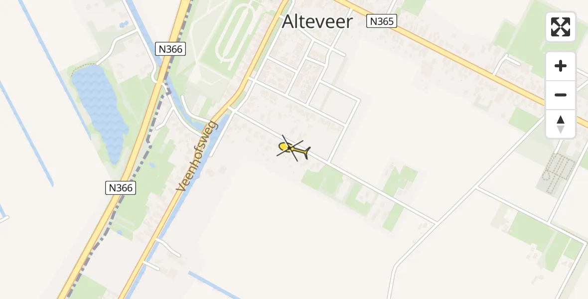 Routekaart van de vlucht: Lifeliner 4 naar Alteveer