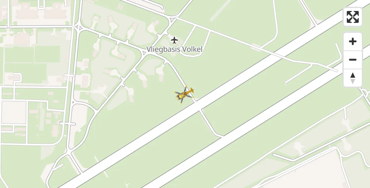 Vluchtroute Traumahelikopter Vliegbasis Volkel - Vliegbasis Volkel, 25 april 2023, 08:34