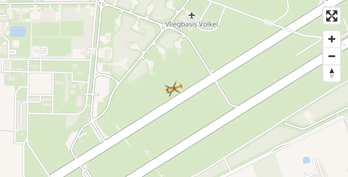 Vluchtroute Traumahelikopter Vliegbasis Volkel - Vliegbasis Volkel, 25 april 2023, 15:20
