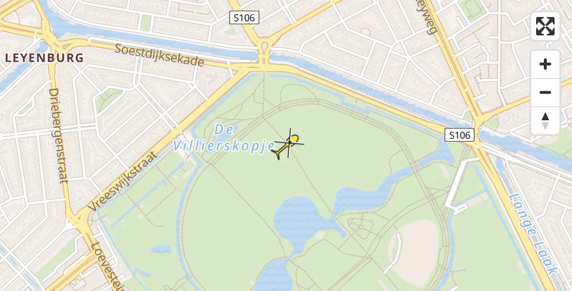 Routekaart van de vlucht: Lifeliner 2 naar Den Haag