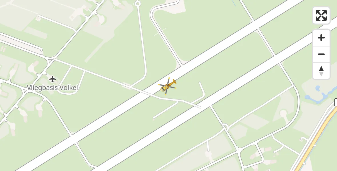 Vluchtroute Traumahelikopter Vliegbasis Volkel - Vliegbasis Volkel, 26 april 2023, 19:13