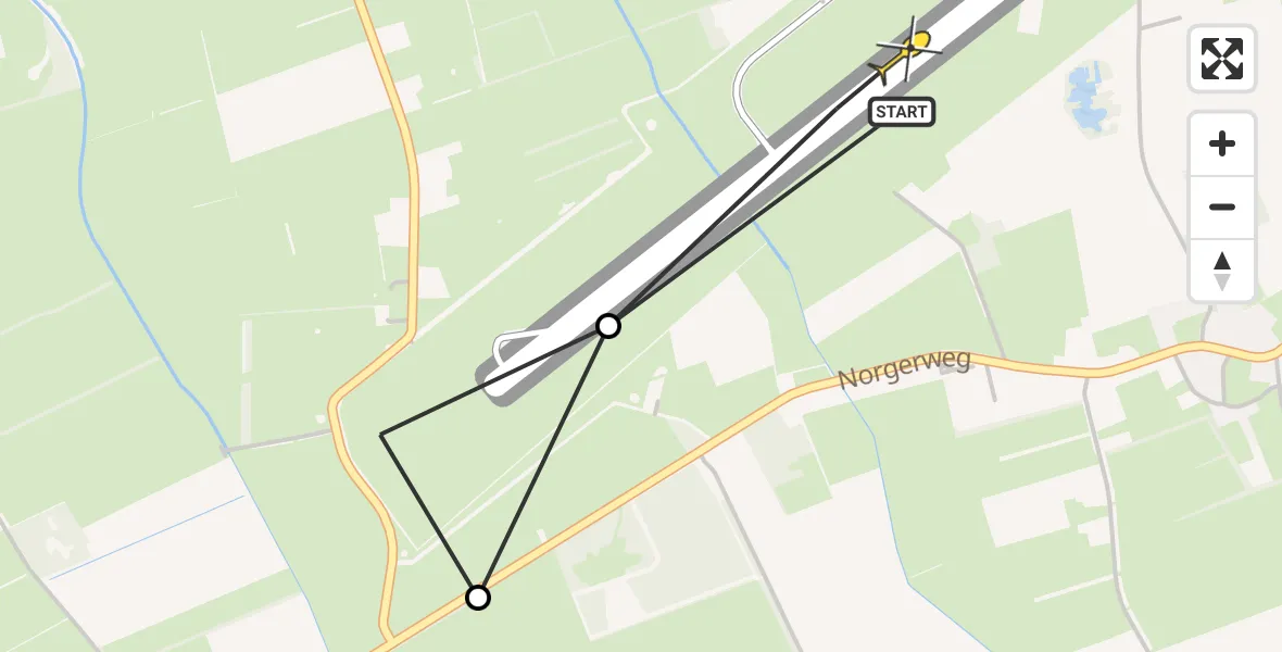 Routekaart van de vlucht: Lifeliner 4 naar Groningen Airport Eelde