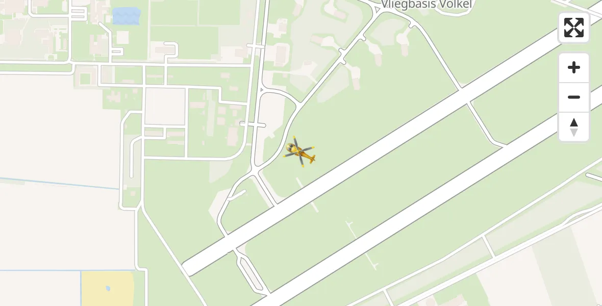 Vluchtroute Traumahelikopter Vliegbasis Volkel - Vliegbasis Volkel, 27 april 2023, 02:01