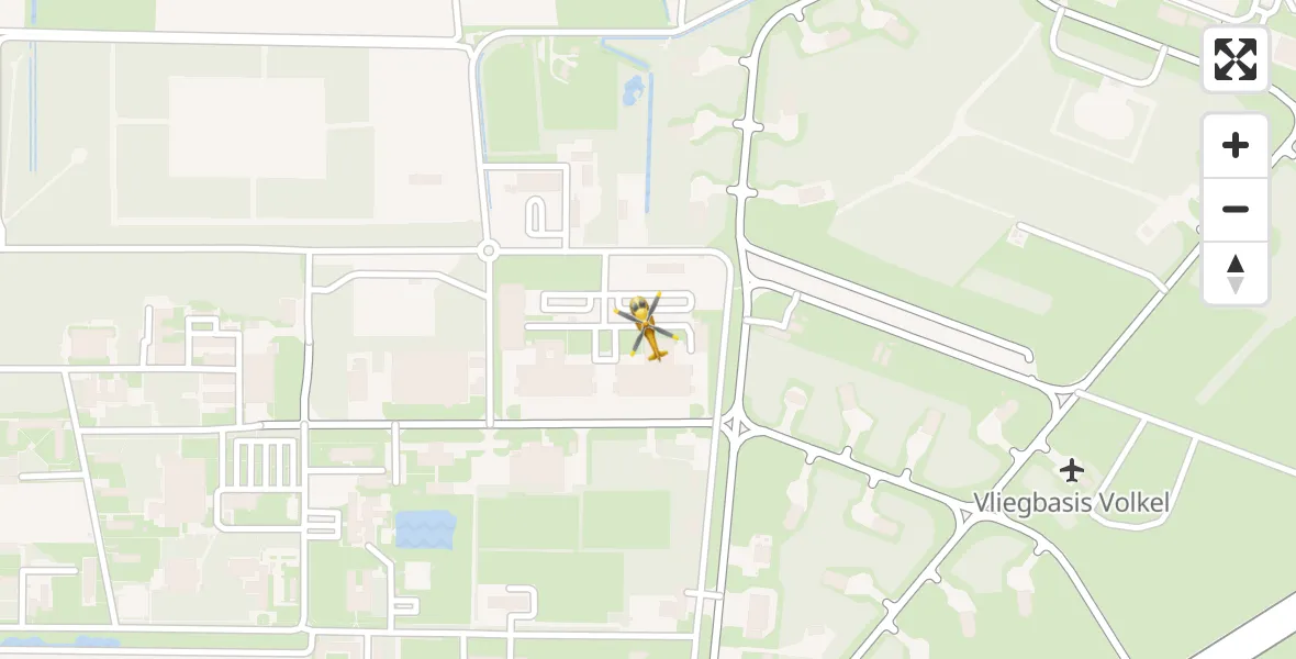 Vluchtroute Traumahelikopter Vliegbasis Volkel - Vliegbasis Volkel, 28 april 2023, 09:37