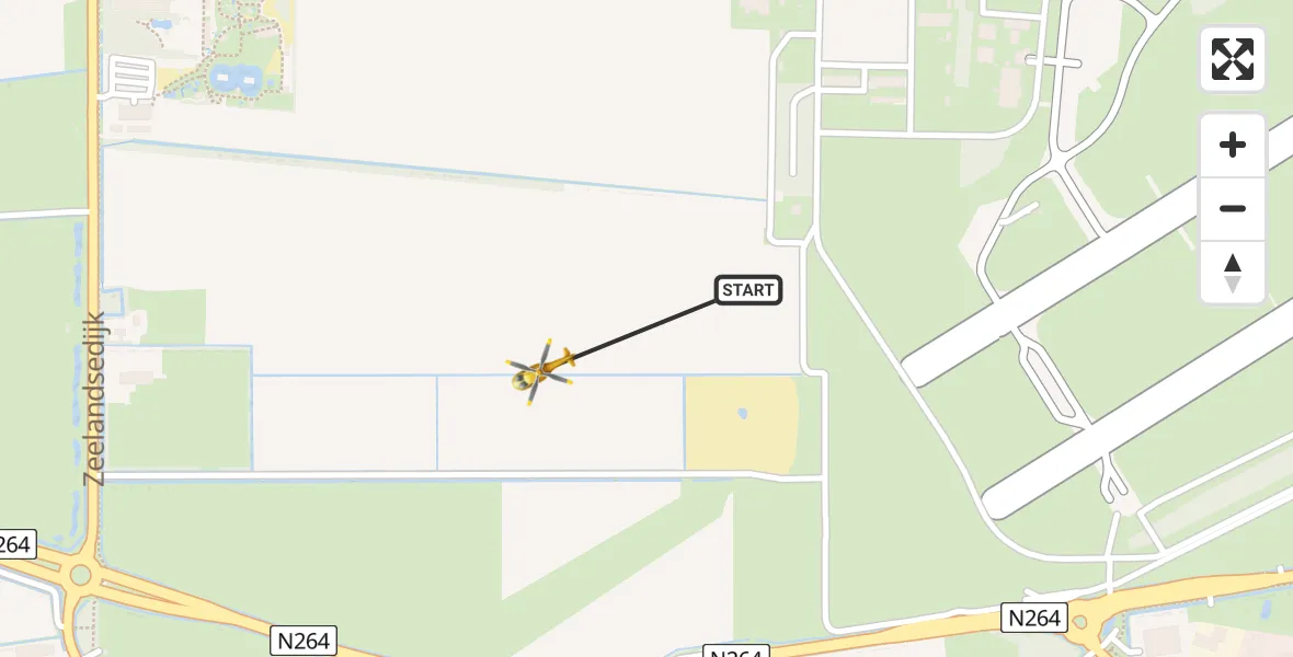 Vluchtroute Traumahelikopter Vliegbasis Volkel - Vliegbasis Volkel, 28 april 2023, 15:44