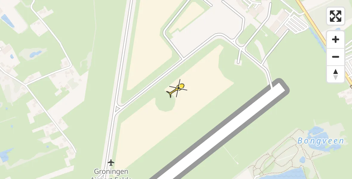 Routekaart van de vlucht: Lifeliner 4 naar Groningen Airport Eelde