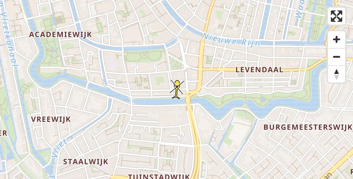 Routekaart van de vlucht: Lifeliner 2 naar Leiden