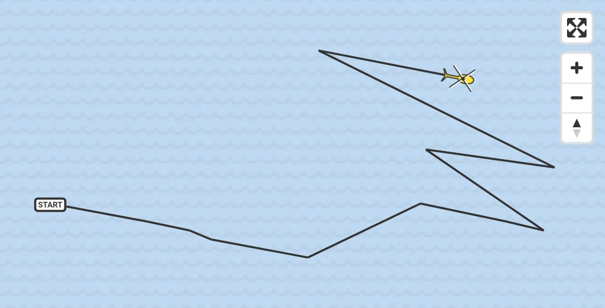 Routekaart van de vlucht: Ambulancehelikopter naar Oosterend