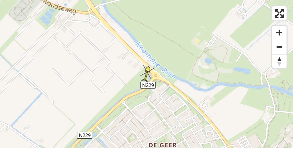 Routekaart van de vlucht: Lifeliner 3 naar Wijk bij Duurstede