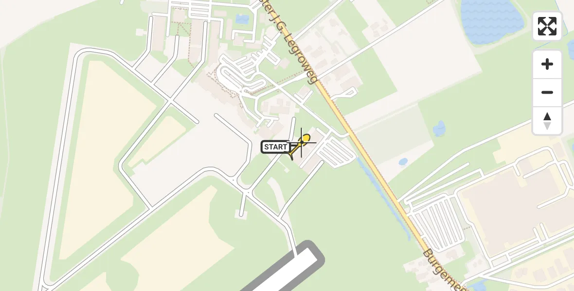 Routekaart van de vlucht: Lifeliner 4 naar Groningen Airport Eelde