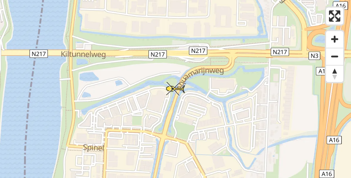 Routekaart van de vlucht: Lifeliner 2 naar Dordrecht