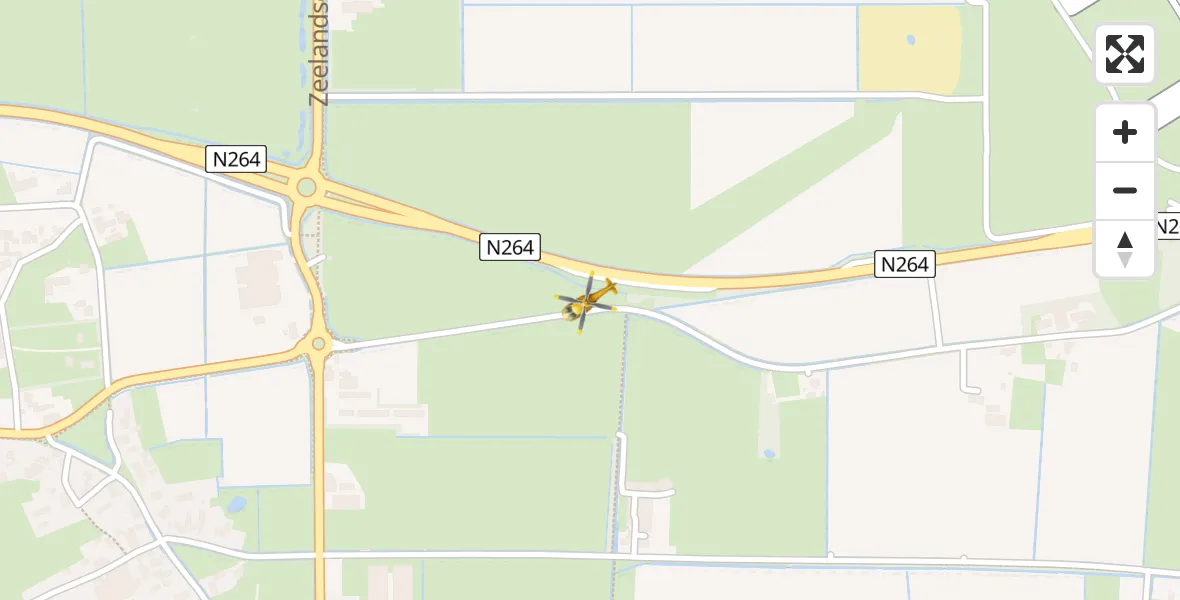 Vluchtroute Traumahelikopter Vliegbasis Volkel - Vliegbasis Volkel, 01 mei 2023, 18:17