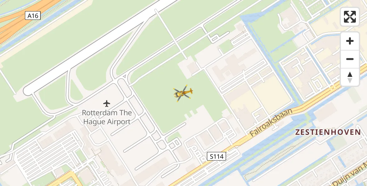 Vluchtroute Traumahelikopter Rotterdam The Hague Airport - Rotterdam The Hague Airport, 02 mei 2023, 12:51