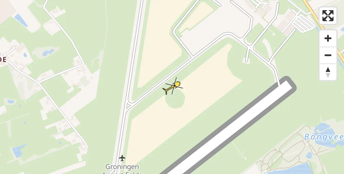 Routekaart van de vlucht: Lifeliner 4 naar Groningen Airport Eelde