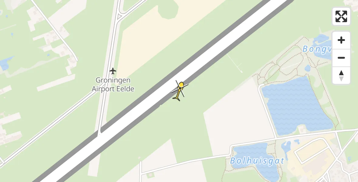 Routekaart van de vlucht: Lifeliner 4 naar Groningen Airport Eelde