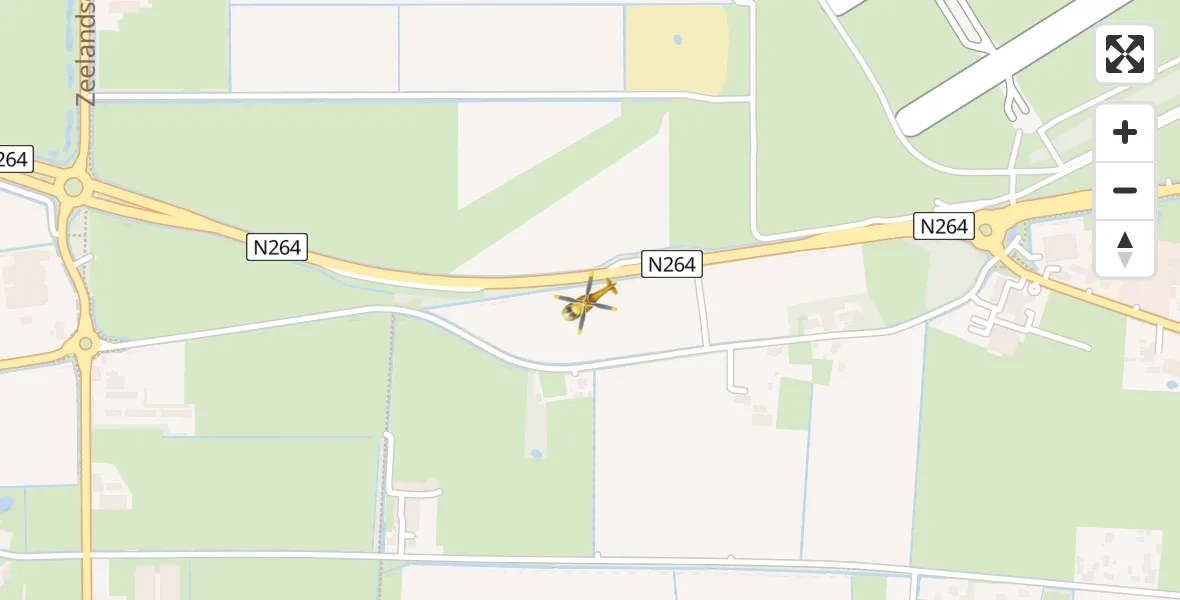 Vluchtroute Traumahelikopter Vliegbasis Volkel - Vliegbasis Volkel, 04 mei 2023, 15:40
