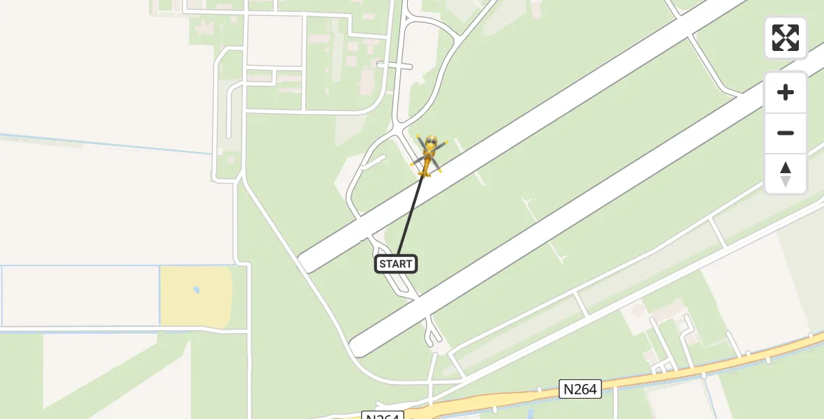 Vluchtroute Traumahelikopter Vliegbasis Volkel - Vliegbasis Volkel, 05 mei 2023, 15:43