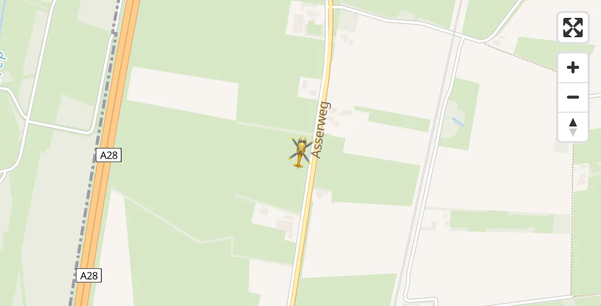 Vluchtroute Traumahelikopter Hooghalen - Hooghalen, 05 mei 2023, 15:57