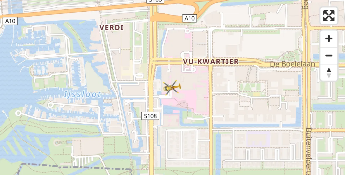 Vluchtroute Traumahelikopter VU Medisch Centrum Amsterdam - VU Medisch Centrum Amsterdam, 05 mei 2023, 17:28