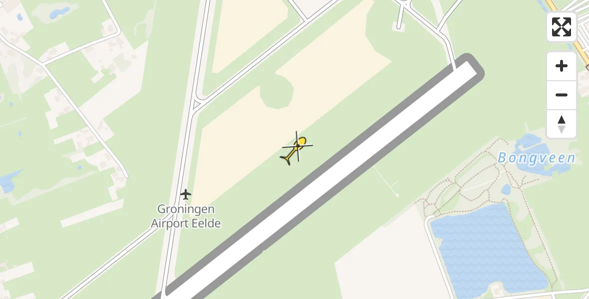 Routekaart van de vlucht: Lifeliner 4 naar Groningen Airport Eelde