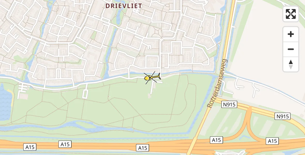 Routekaart van de vlucht: Lifeliner 2 naar Ridderkerk