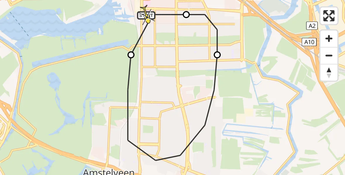 Routekaart van de vlucht: Lifeliner 1 naar VU Medisch Centrum Amsterdam