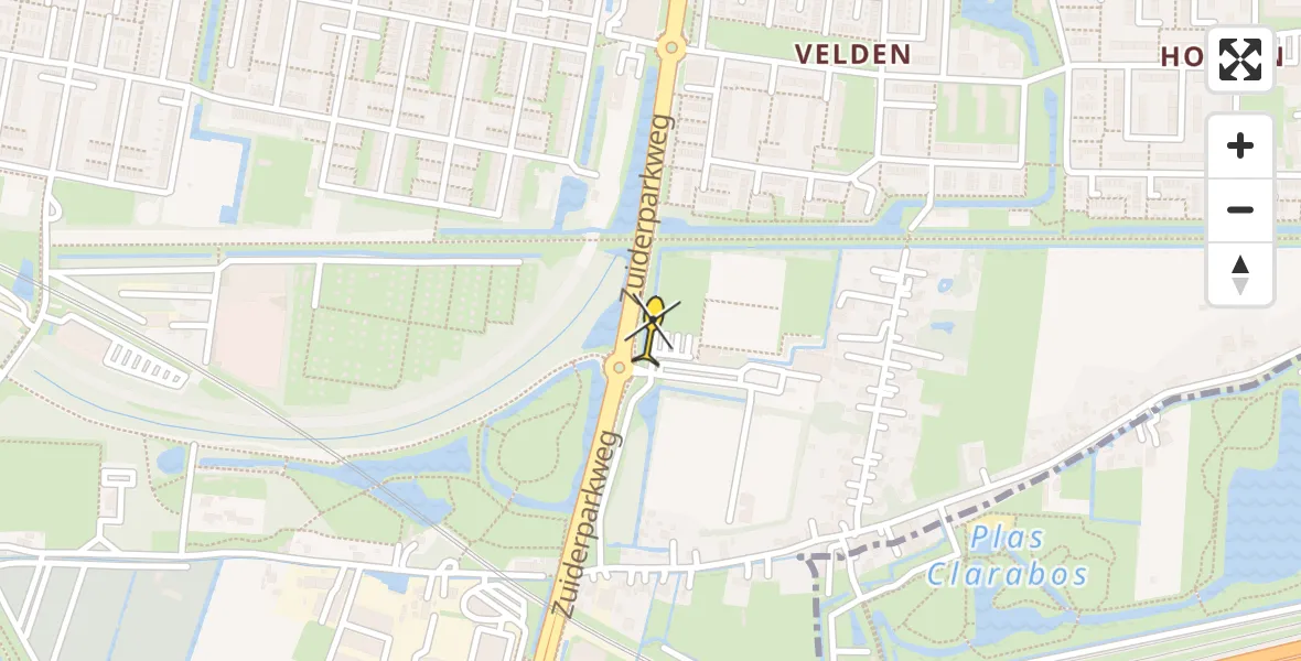 Routekaart van de vlucht: Lifeliner 2 naar Rotterdam