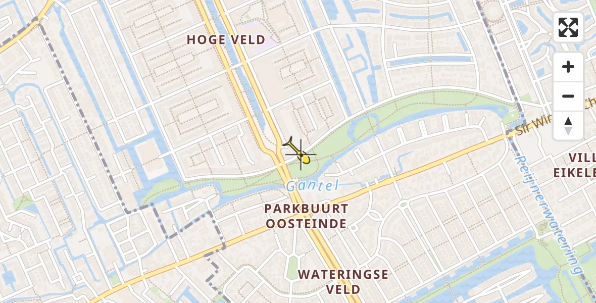 Routekaart van de vlucht: Lifeliner 2 naar Den Haag