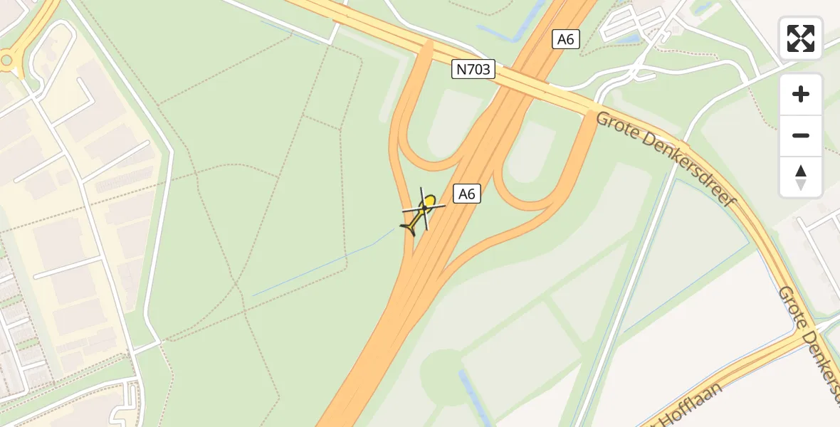 Routekaart van de vlucht: Lifeliner 1 naar Almere