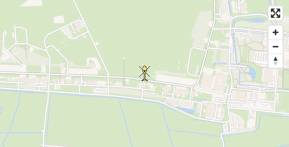 Vluchtroute Politiehelikopter van Vliegbasis Leeuwarden naar Vliegbasis Leeuwarden