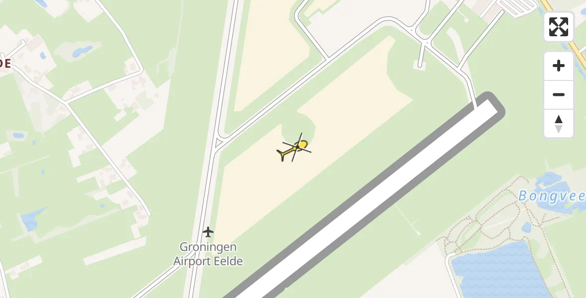 Routekaart van de vlucht: Lifeliner 4 naar Groningen Airport Eelde