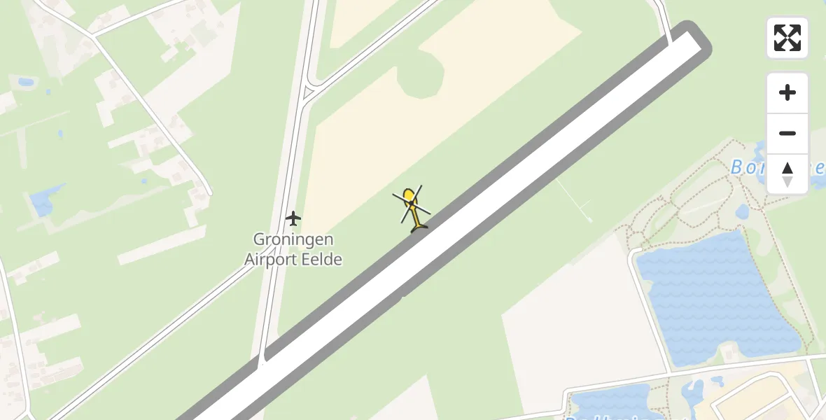 Routekaart van de vlucht: Lifeliner 4 naar Groningen Airport Eelde