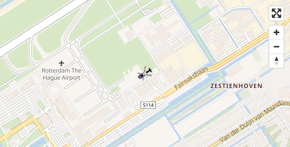 Vluchtroute Politiehelikopter Rotterdam The Hague Airport - Rotterdam The Hague Airport, 18 mei 2023, 15:59