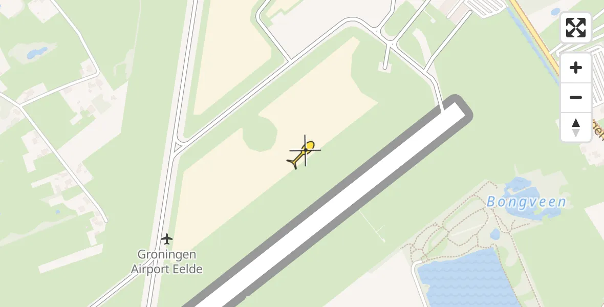 Routekaart van de vlucht: Lifeliner 4 naar Groningen Airport Eelde