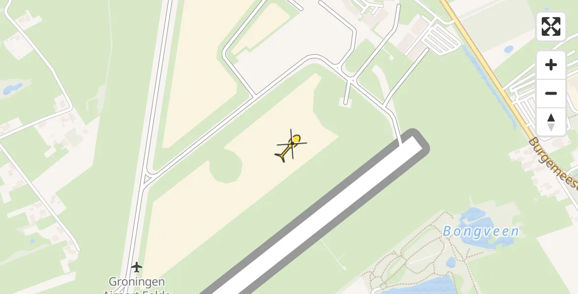 Routekaart van de vlucht: Lifeliner 4 naar Groningen Airport Eelde