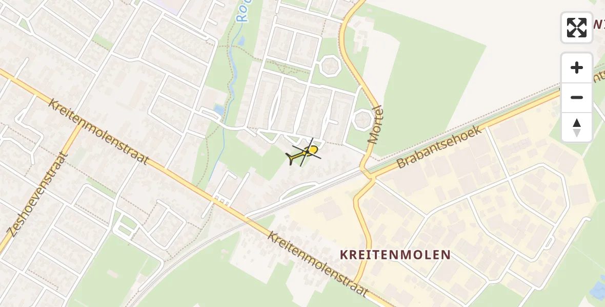 Routekaart van de vlucht: Lifeliner 3 naar Udenhout