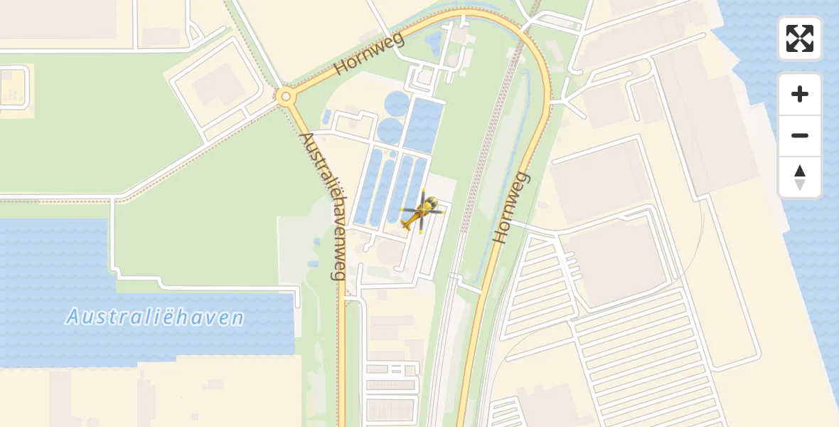 Vluchtroute Traumahelikopter Amsterdam Heliport - Amsterdam Heliport, 20 mei 2023, 13:26