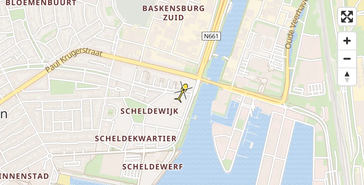 Routekaart van de vlucht: Lifeliner 2 naar Vlissingen