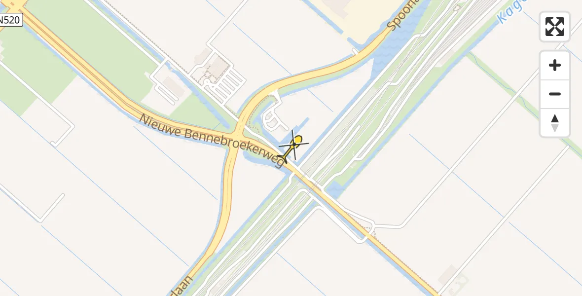 Routekaart van de vlucht: Lifeliner 3 naar Hoofddorp