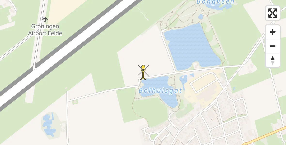 Routekaart van de vlucht: Lifeliner 4 naar Groningen Airport Eelde