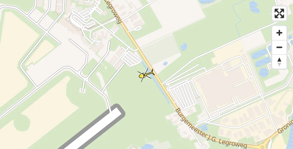 Routekaart van de vlucht: Lifeliner 4 naar Groningen Airport Eelde