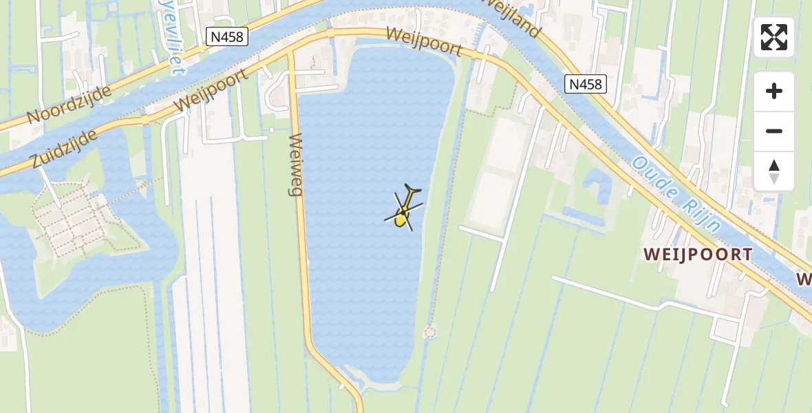 Routekaart van de vlucht: Lifeliner 2 naar Nieuwerbrug aan den Rijn