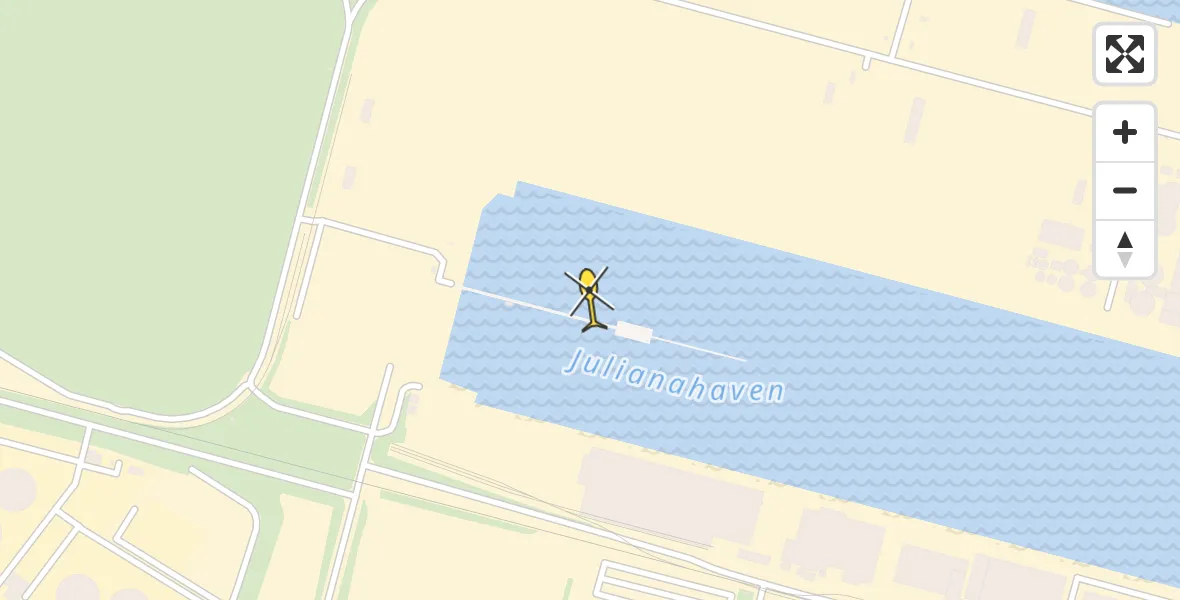 Routekaart van de vlucht: Politiehelikopter naar Eemshaven