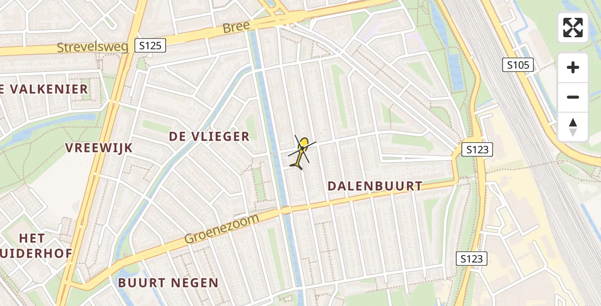 Routekaart van de vlucht: Lifeliner 2 naar Rotterdam