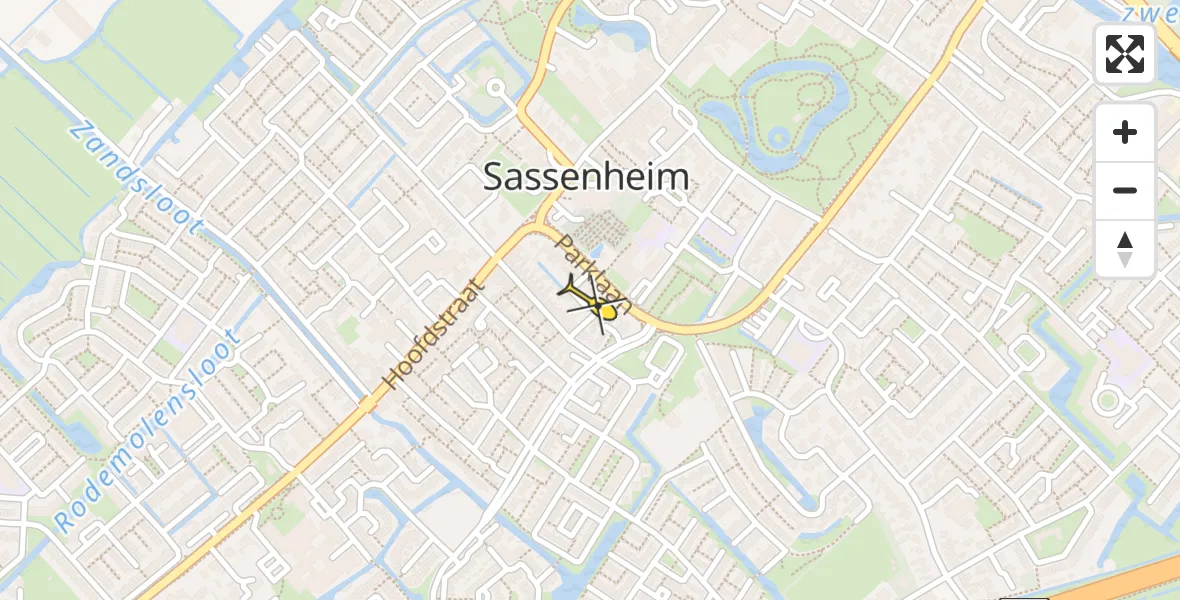 Routekaart van de vlucht: Lifeliner 1 naar Sassenheim