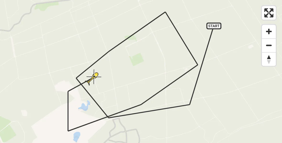 Routekaart van de vlucht: Politiehelikopter naar Vierhouten