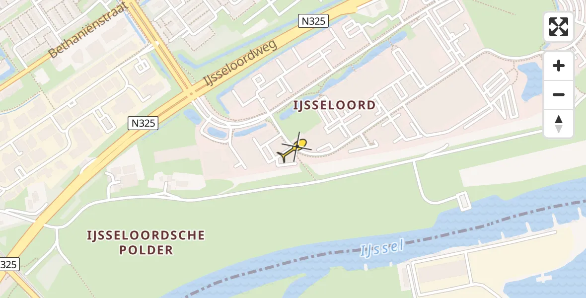 Routekaart van de vlucht: Lifeliner 3 naar Arnhem