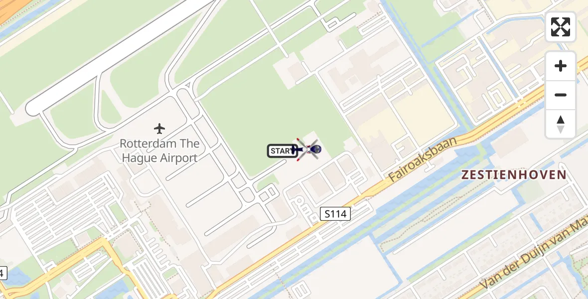 Vluchtroute Politiehelikopter Rotterdam The Hague Airport - Rotterdam The Hague Airport, 27 mei 2023, 11:35