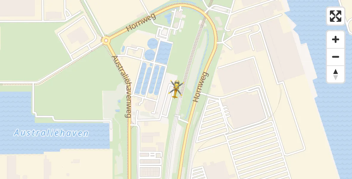 Vluchtroute Traumahelikopter Amsterdam Heliport - Amsterdam Heliport, 27 mei 2023, 14:55