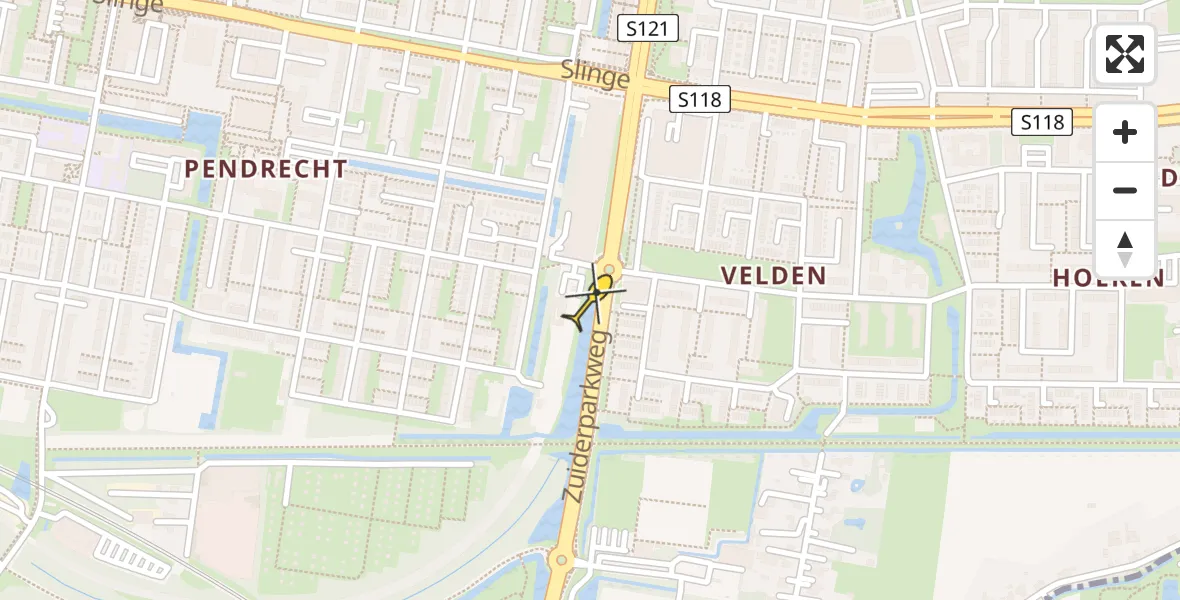 Routekaart van de vlucht: Lifeliner 2 naar Rotterdam